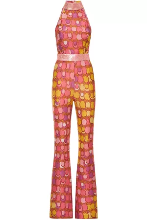 Moschino Printed & Sequin High Neck Jumpsuit