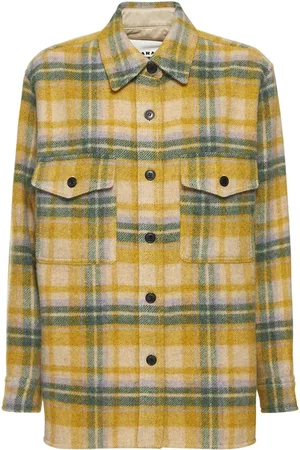 Isabel Marant Women Shackets - Faxon Check Wool Shirt Jacket