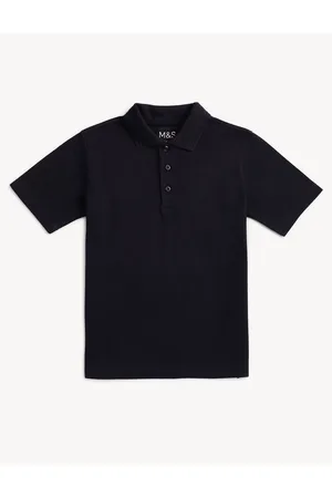 M&S Cotton Polo T-Shirts Black