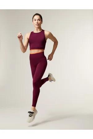 Awaken 7/8 ribbed Leggings in Chocolate Brown, High-Waisted Gym Leggings, Plus size women activewear