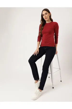 Jumpers in Red color for women