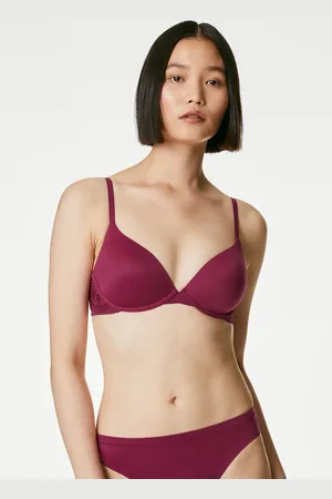 Buy Marks & Spencer Cotton Non Wired Full Cup Bras A-e - Multi-color (Pack  of 3) Online