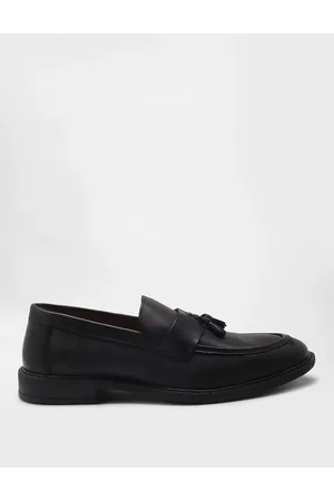 Lidfort twist-detail leather loafers - Black