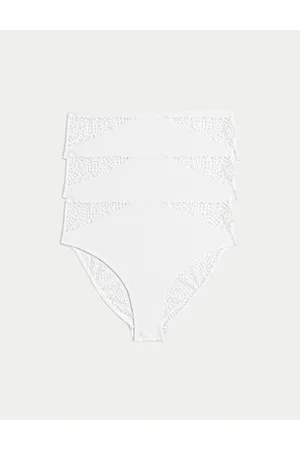 Buy Missguided Ribbed Cami Bra & High Leg Knickers Set - White