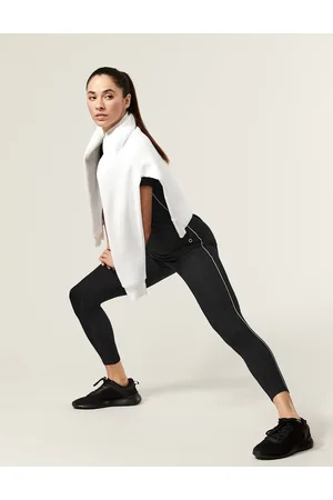 Olivia Mark – Black High Waisted Fitness Yoga Pants with Side Pockets