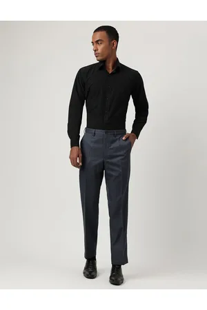 Buy Marks & Spencer Men Charcoal Black Formal Trousers - Trousers for Men  1008254 | Myntra