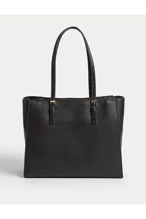 American Leather Company Large Black Leather Tote & Shoulder Bag Purse |  eBay