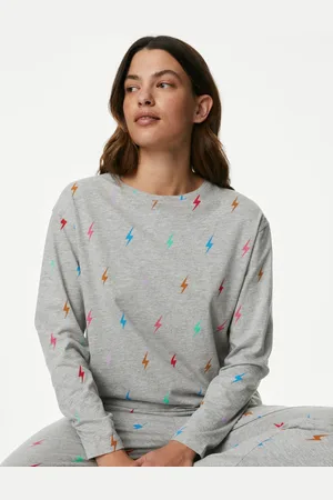 Marks & Spencer Cotton Rich Lightning Bolt Pyjama Set