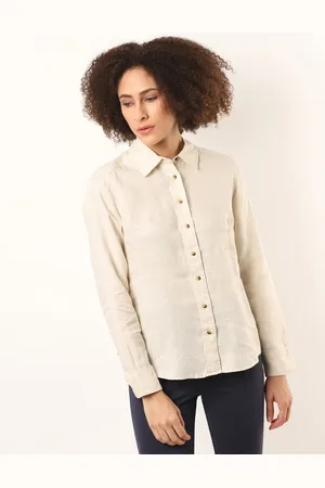 Marks & Spencer Pure Linen Plain Spread Collar Shirt