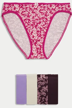 Marks & Spencer 5pk Cotton Lycra™ High Leg Knickers