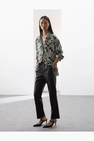 Marks & Spencer Cupro Rich Printed Collared Shirt