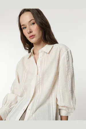 Marks & Spencer Pure Cotton Stripes Spread Collar Shirt