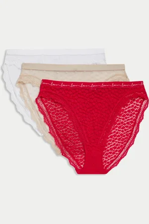 Marks & Spencer 3pk Mesh & Lace High Leg Knickers