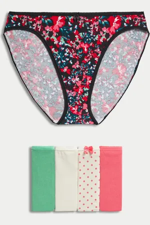 Marks & Spencer 5pk Cotton Lycra™ High Leg Knickers