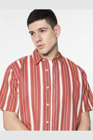 Marks & Spencer Relaxed Fit Linen Mix Stripes Shirt