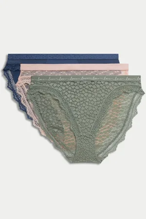 Marks & Spencer 3pk Mesh & Lace High Leg Knickers