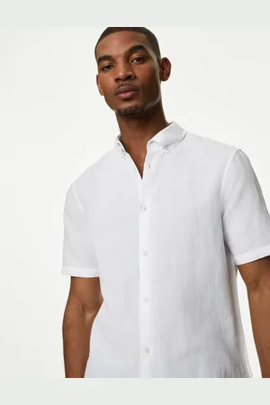 Marks & Spencer Easy Iron Linen Rich Shirt
