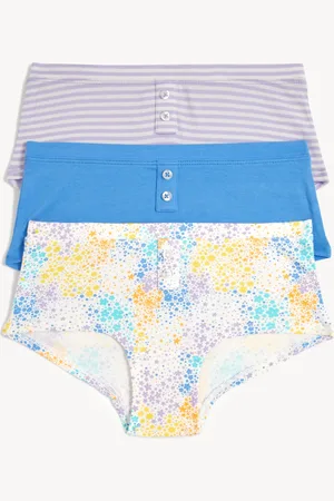 Marks & Spencer 3pk Cotton Rich Floral Striped Shorts