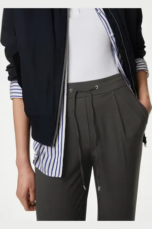 Marks & Spencer Drawstring Tapered Ankle Grazer Trousers