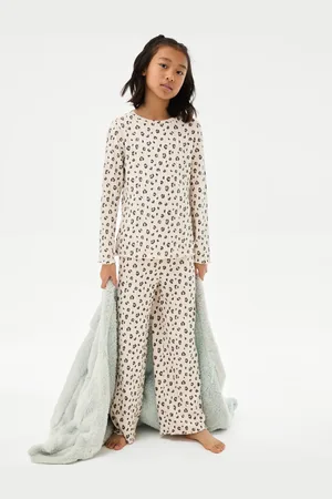 Marks & Spencer Leopard Print Cosy Ribbed Pyjamas