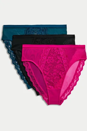 Marks & Spencer 3pk Lace High Waisted High Leg Knickers