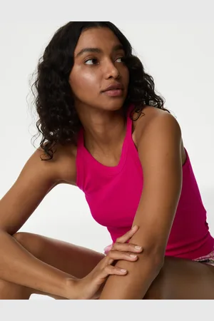 Marks & Spencer Cotton Rich Ribbed Pyjama Top