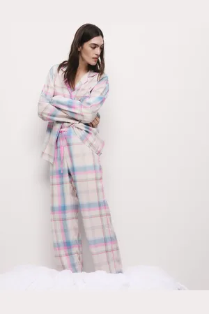 Marks & Spencer Cotton Blend Checked Pyjama Bottoms