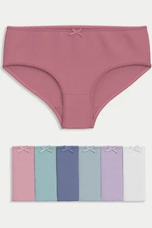 Marks & Spencer 7pk Cotton with Stretch Ribbed Knickers