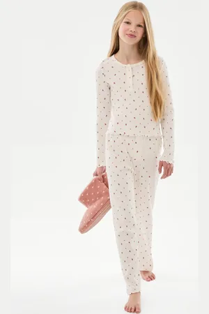 Marks & Spencer Pure Cotton Ditsy Floral Ribbed Pyjamas