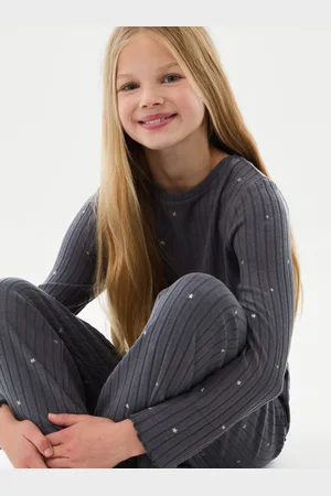 Marks & Spencer Foil Star Cosy Ribbed Pyjamas