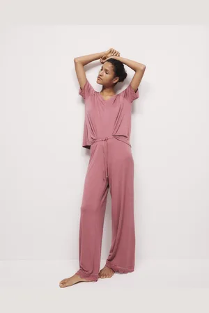 Marks & Spencer Body Soft™ Lace Trim Wide Leg Pyjama Bottoms