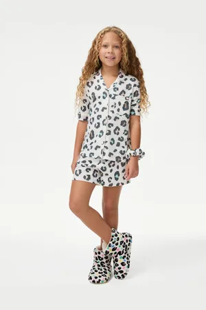 Marks & Spencer Modal Blend Leopard Pyjamas with Scrunchie