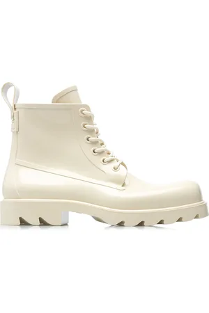 Bottega Veneta Lace-Up Rubber Ankle Boots, , IT 36