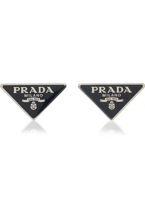 Prada outlet logo earrings