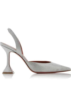 Lucia Ruched High Heel - Silver Silver Suede Close-Toed Shoe - Ulla Johnson