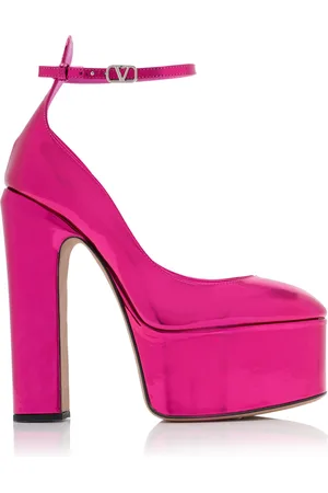 Amazon.com | Pink Heels Ladies Platform Heels Buckle Classic Fashion Prom  Retro Ankle Strap Design, Comfortable and Fashionable. (Pink,  Numeric_5_Point_5) | Heeled Sandals