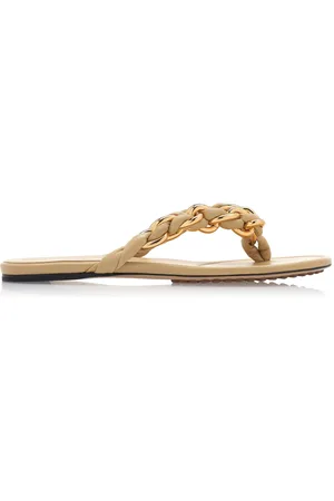 Buy Gold Metal Chain Ornament Fancy Design Solid Slippers Flat With Outside  Beach Shoes Ladys Summer Casual Shoes Sandals Slides from Sichuan Aedra  Technology Co., Ltd., China | Tradewheel.com