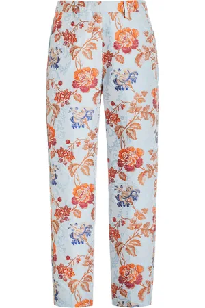 Marni Ladies Floral-print Cropped Trousers, Brand Size 42 (US Size 10)  PAMA0074A0-UTCZ96-MAN99 8051169198475 - Apparel - Jomashop