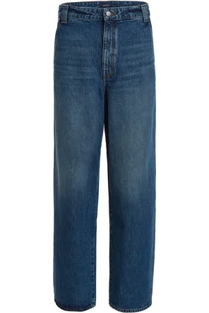 FRANKA High waist straight jeans with extra long leg Dark denim