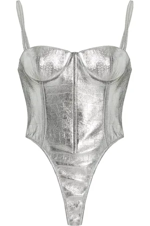 Bustier Corset Bodysuit - Silver