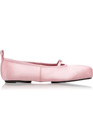 Nº21 Kids knot-detail satin ballerina shoes - Pink