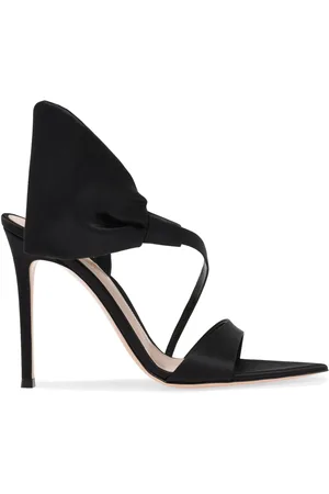 GIANVITO ROSSI Halle leather-trimmed lace sandals | THE OUTNET