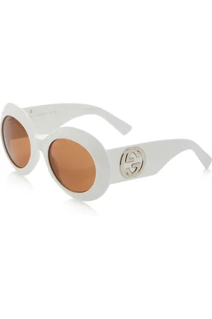 Gucci Uni-sex Gg1188s White Navigator Sunglasses | Eyewear Index