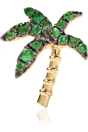 YVONNE LÉON 18K Gold Tsavorite Single Earring, , OS, , Gifts For Her