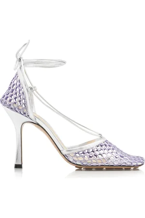 Bottega Veneta Stretch Metallic Sandals, , IT 35
