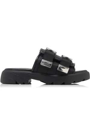Bottega Veneta Flash Buckled Leather and Rubber Sandals, , IT 36