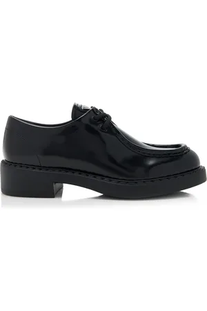 Prada Logo-Detailed Leather Oxford Loafers , , IT 35