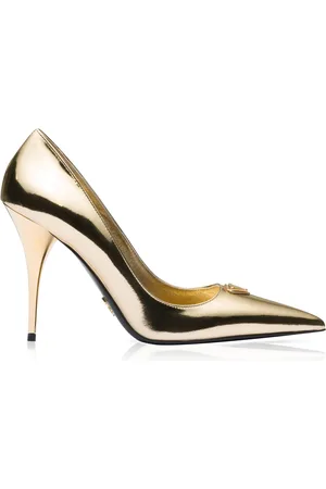 Prada Metallic Leather Pumps, , IT 36