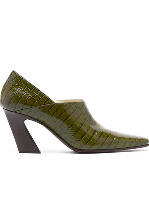Bottega Veneta Croc-Effect Leather Loafer Pumps, , IT 37