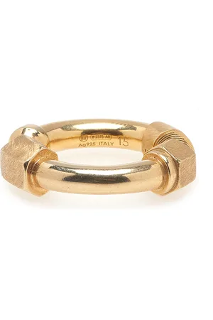 Bottega Veneta Brushed -Plated Sterling Silver Ring, , IT 17, , Gifts For Her